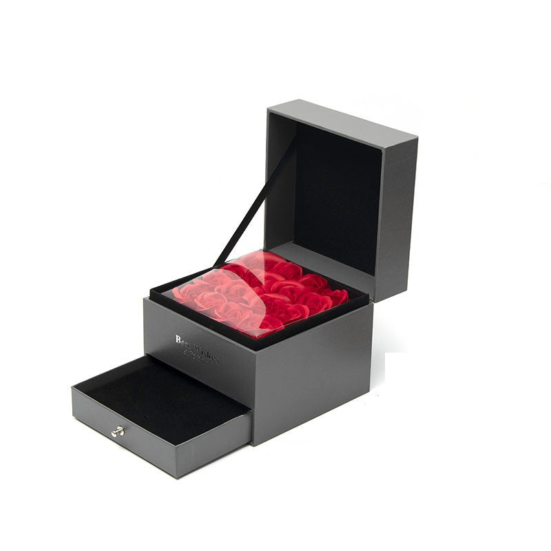 Coffret Cadeau Collier Rose, Cadeau Parfait Pour La Saint-Valentin