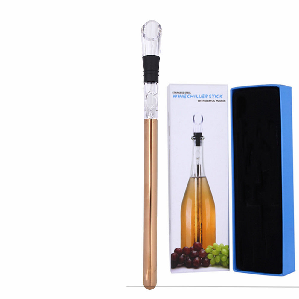 Wine Bottle Cooler Stick Stainless Steel Wine Chilling Rod Leakproof Wine Chiller Beer Beverage Frozening Stick Bar Tools